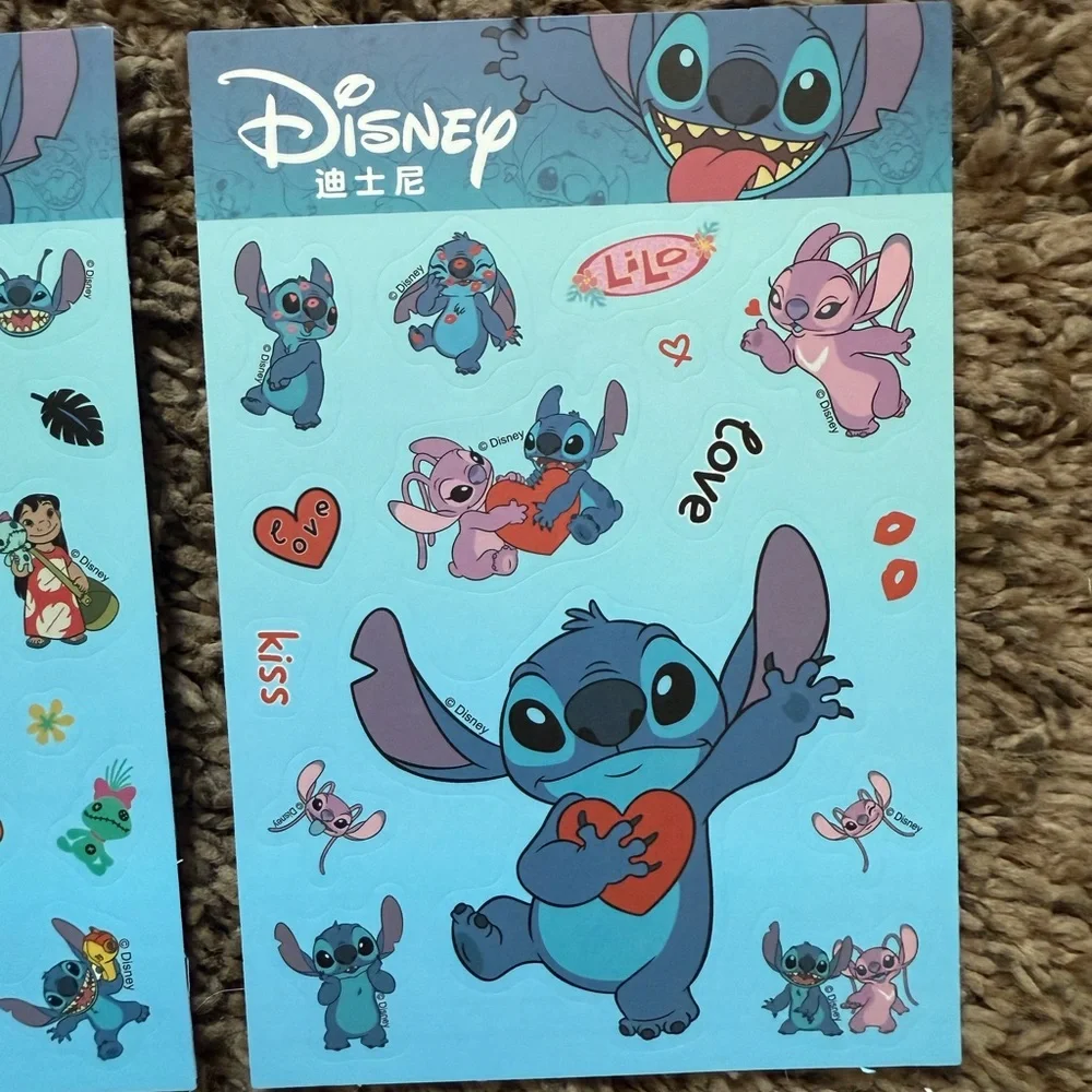 Lot of 8 Sheets Set Lilo & Stitch stickers